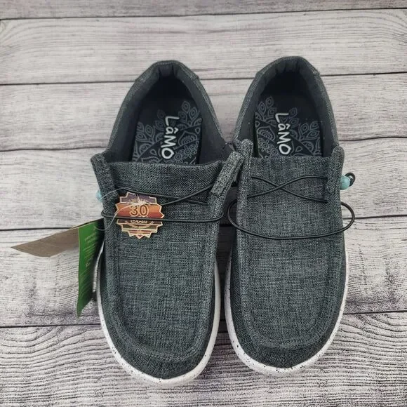 Lamo Canvas Slip-on Comfort Shoes Black/Gray Women's 9 - Picture 3 of 6